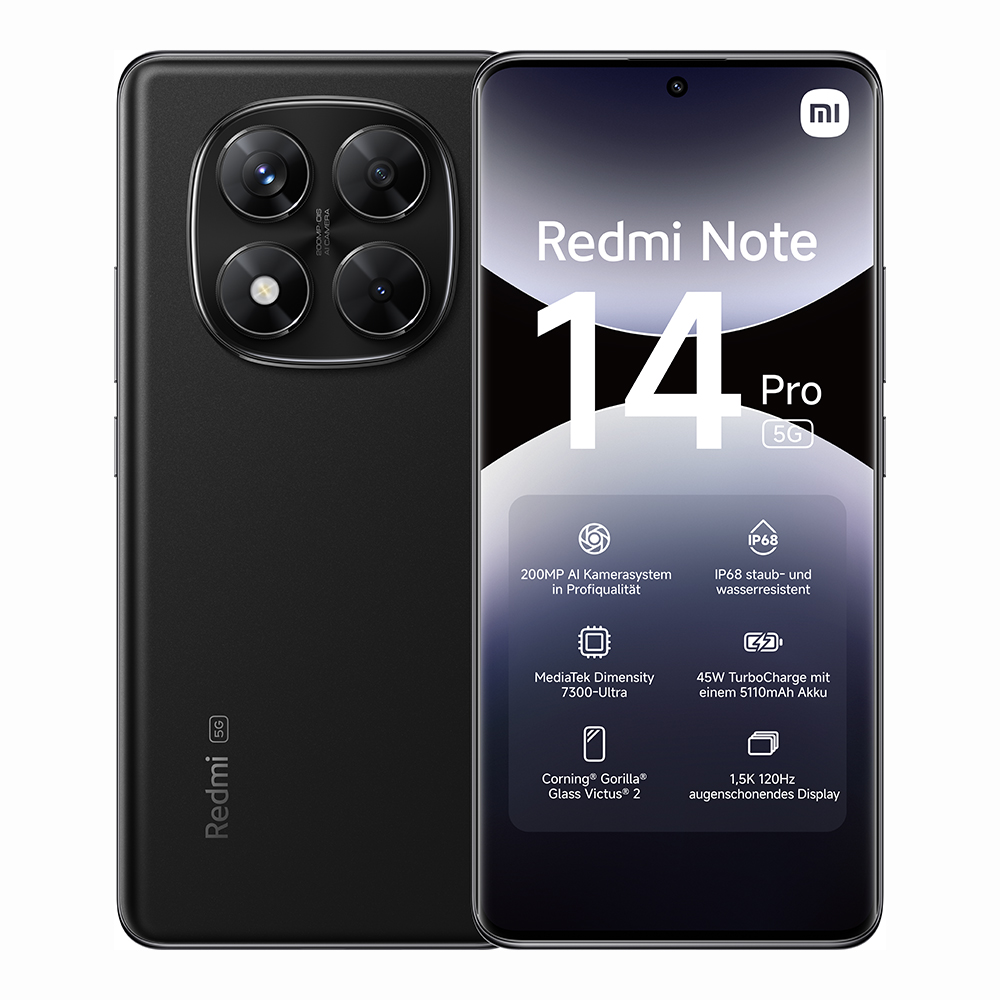 Redmi Note 14 Pro 5G 8GB/256GB | Midnight Schwarz